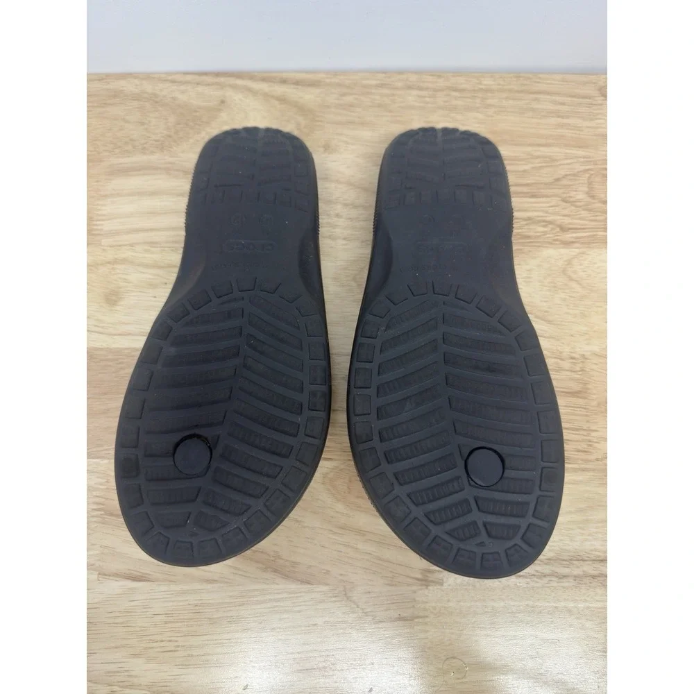 Crocs Baya II Flip 10‎ Men's Flip Flop Sandals Black Slip-On Shoes #46